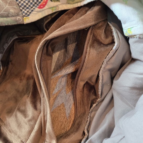 Upcycled Quilt Hoodie M Handmade Hidden Pocket Dont Throw It Out - Picture 7 of 7